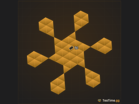 Foundation footprint of Radial Rosette
