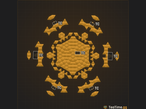Foundation footprint of Turbine Thicket