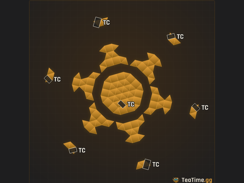 Foundation footprint of Barricade Drum