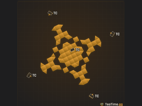 Foundation footprint of Hammerhead Blockhouse