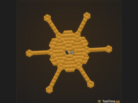 Foundation footprint of Radial Mandala