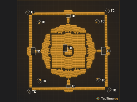 Foundation footprint of Colossal Quad