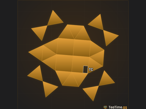 Foundation footprint of The Peaked Cluster