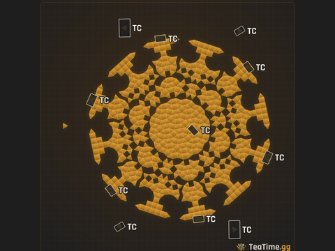Foundation footprint of Radial Coliseum