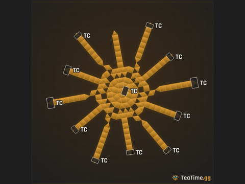 Foundation footprint of Spoke Crucible