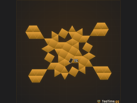 Foundation footprint of Trefoil Bastion