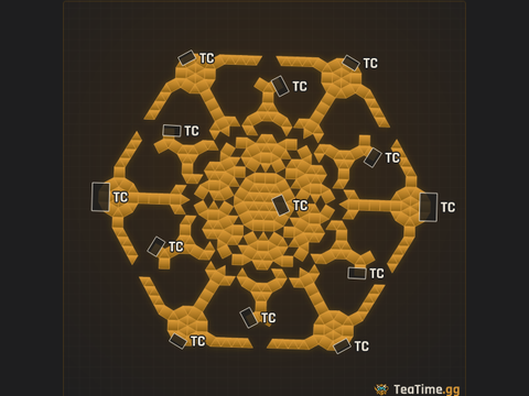 Foundation footprint of Sawblade Corona