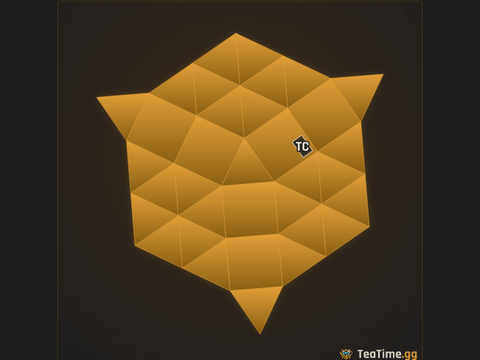 Foundation footprint of Roofcamp Acorn