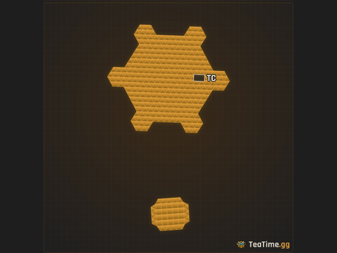 Foundation footprint of Sixfold Flange