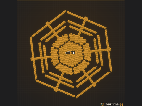 Foundation footprint of Tiered Mandala