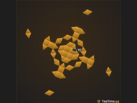 Foundation footprint of Tethered Galleon