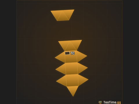 Foundation footprint of Barbed Bowtie