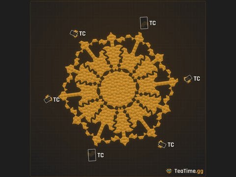 Foundation footprint of The Starfish