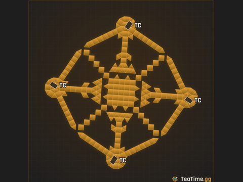 Foundation footprint of Bastion Quad