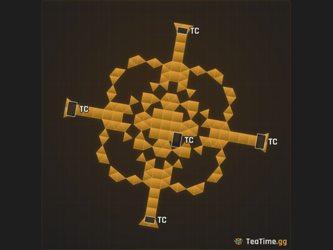 Foundation footprint of Scaffold Tetrarch