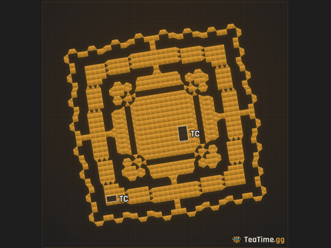 Foundation footprint of Garrison Square