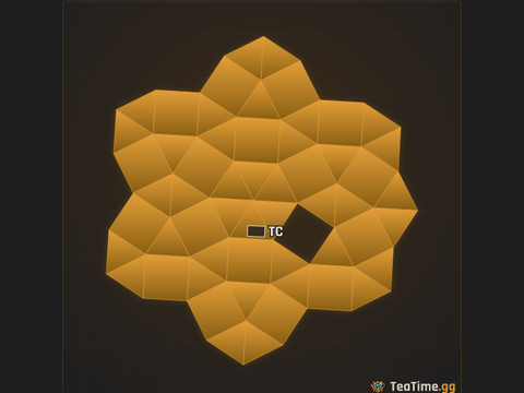 Foundation footprint of Thruster Calyx