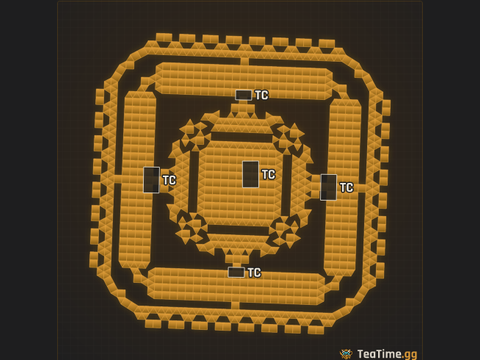 Foundation footprint of Plaza Moat