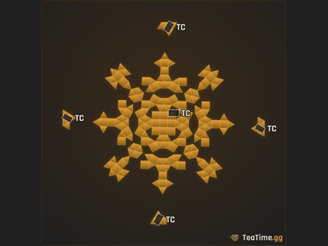 Foundation footprint of Tripod Carousel