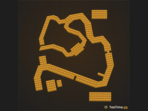 Foundation footprint of Serpentine Trench