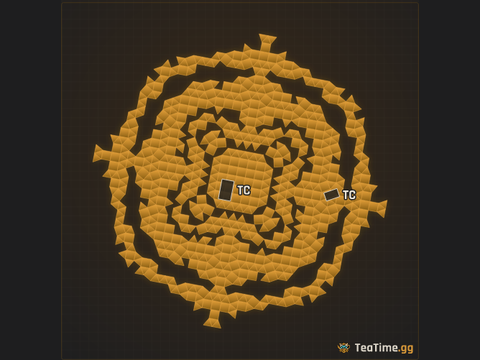Foundation footprint of The Terrace Mound