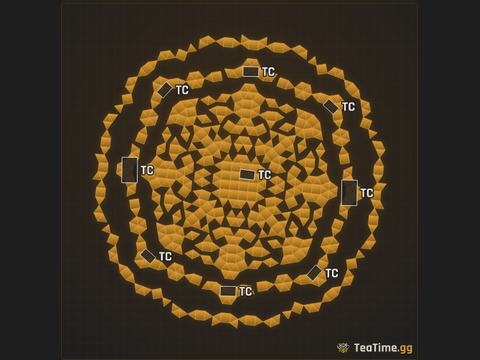 Foundation footprint of The Serrated Crown