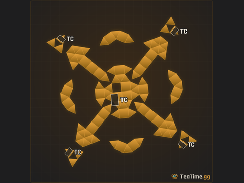 Foundation footprint of Cruciform Perch