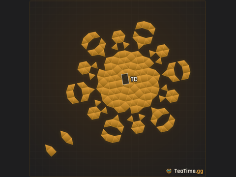 Foundation footprint of Belfry Corona