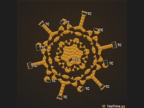 Foundation footprint of Starfish Corona