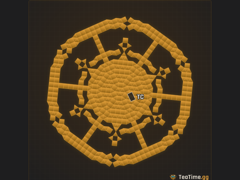 Foundation footprint of The Sunken Arena
