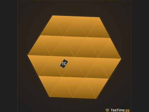 Foundation footprint of Faceted Acorn