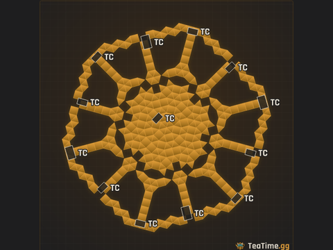 Foundation footprint of Barbed Diadem