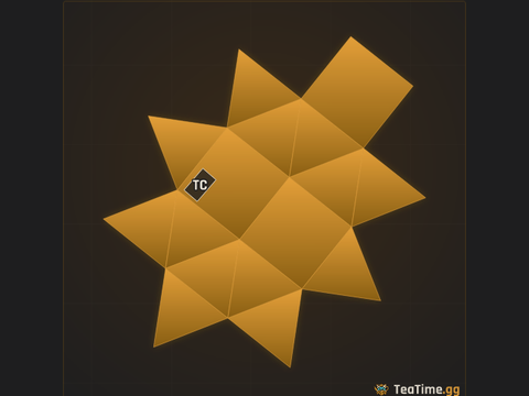 Foundation footprint of Razor Caltrop