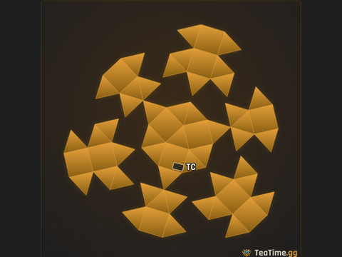 Foundation footprint of the spider