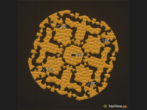 Foundation footprint of Scaffold Caldera