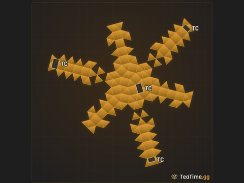 Foundation footprint of Derrick Array