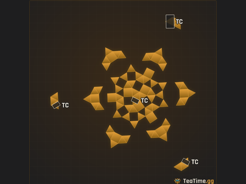 Foundation footprint of Spiked Trident