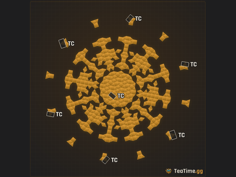 Foundation footprint of Pillbox Halo