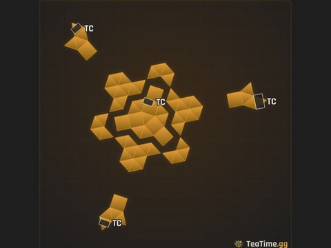 Foundation footprint of The Twin Arms