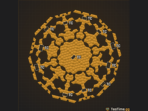 Foundation footprint of the tonk