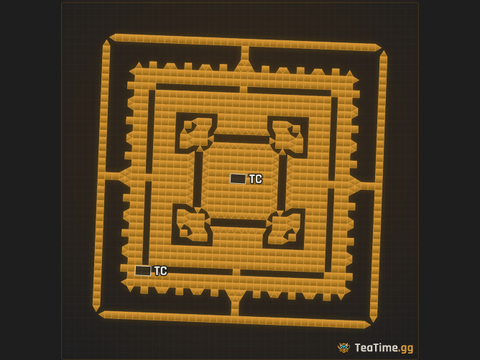 Foundation footprint of The Square Cloister