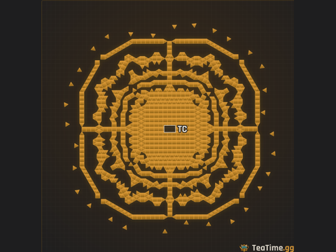 Foundation footprint of Spiked Rotunda