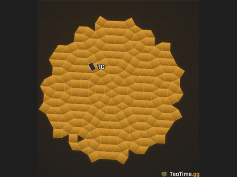 Foundation footprint of Rivet Colosseum