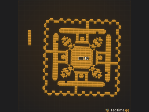 Foundation footprint of Obsidian Cloister