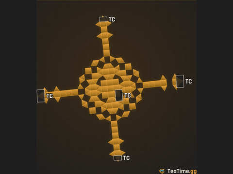Foundation footprint of Trefoil Drum