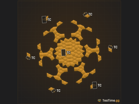 Foundation footprint of Sentry Candelabra