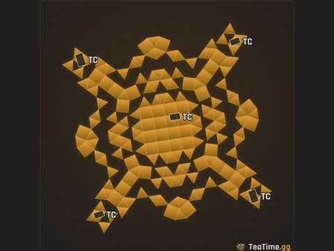 Foundation footprint of Faceted Silo