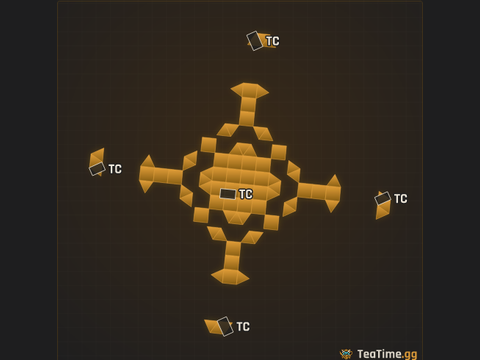 Foundation footprint of Quartet Spindle