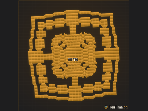 Foundation footprint of Sunken Quadrant