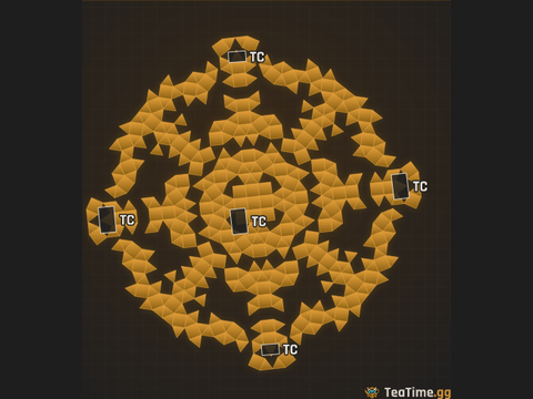 Foundation footprint of Siege Colosseum